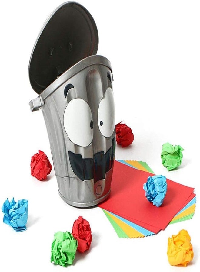 MUGATH Loony Bin Action Game | Try and Throw Paper Balls in Movable Trash Bin | Develops Hand-Eye Coordination and Fine Motor Skills Kids Fun Game Play for Ages 2Y+_Gray - Image 1